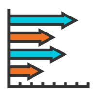 negocio grafico icono. económico gráfico informe. inversión símbolo. png