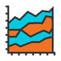 negocio grafico icono. económico gráfico informe. inversión símbolo. png