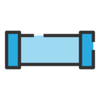 piombatura tubo icona. connessione tecnico pressione acqua sistemi. blu colore. png