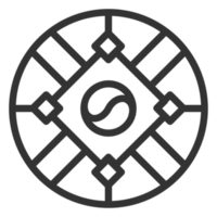 Korea traditionell Muster Gliederung Symbol. asiatisch Sammlung. dünn Linie Symbol. png