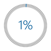 1-100 Percentage Meter for Report Progress, Icon loader Blue Loader Indicator. png