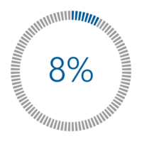 1-100 Percentage Meter for Report Progress, Icon loader Blue Loader Indicator. png