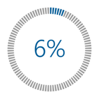 1-100 Percentage Meter for Report Progress, Icon loader Blue Loader Indicator. png