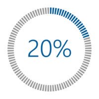 1-100 Percentage Meter for Report Progress, Icon loader Blue Loader Indicator. png