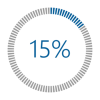 1-100 Percentage Meter for Report Progress, Icon loader Blue Loader Indicator. png