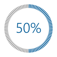 1-100 Percentage Meter for Report Progress, Icon loader Blue Loader Indicator. png