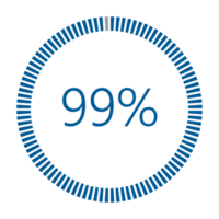 1-100 Percentage Meter for Report Progress, Icon loader Blue Loader Indicator. png