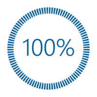 1-100 Percentage Meter for Report Progress, Icon loader Blue Loader Indicator. png