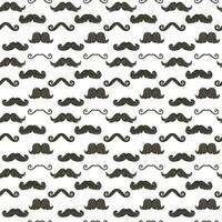 A pattern of graphic icons with hipster mustache spots. A large collection of mustaches with spots of different shapes. The texture of a repeating set of whiskers for printing on textiles and paper vector