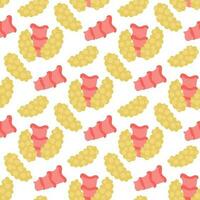 A pattern from the human thyroid gland. Background for World Thyroid Day on May 25. The structure of the human thyroid gland. Repetitive background for learning. Cartoon texture vector