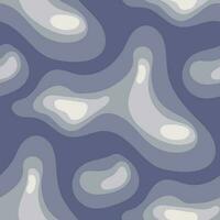 A pattern of abstract wavy shapes, cut in blue, is superimposed on a background with highlighted shapes. Modern topographic graphics. A pattern with smooth curves of underwater depth. Vector