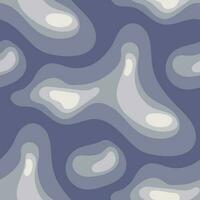 A pattern of abstract wavy shapes, cut in blue, is superimposed on a background with highlighted shapes. Modern topographic graphics. A pattern with smooth curves of underwater depth. Vector