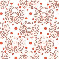 A pattern from the human thyroid gland. Background for World Thyroid Day on May 25. The structure of the human thyroid gland in contour style. Repetitive background for learning. Texture with dots vector