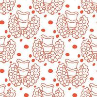 A pattern from the human thyroid gland. Background for World Thyroid Day on May 25. The structure of the human thyroid gland in contour style. Repetitive background for learning. Texture with dots vector