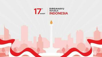 Indonesia independence day background vector