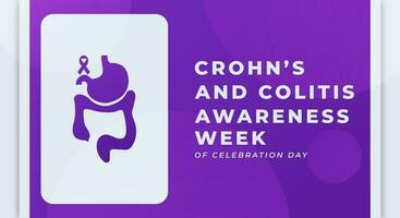 Crohn's and Colitis Awareness Week Celebration Vector Design Illustration for Background, Poster, Banner, Advertising, Greeting Card