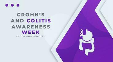 Crohn's and Colitis Awareness Week Celebration Vector Design Illustration for Background, Poster, Banner, Advertising, Greeting Card