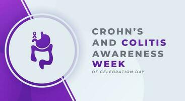 Crohn's and Colitis Awareness Week Celebration Vector Design Illustration for Background, Poster, Banner, Advertising, Greeting Card