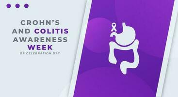 Crohn's and Colitis Awareness Week Celebration Vector Design Illustration for Background, Poster, Banner, Advertising, Greeting Card