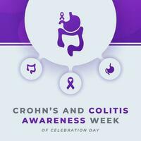 Crohn's and Colitis Awareness Week Celebration Vector Design Illustration for Background, Poster, Banner, Advertising, Greeting Card