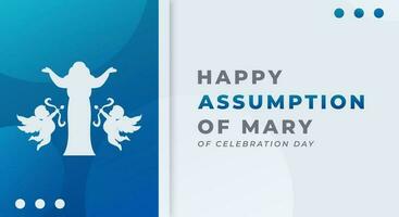 Assumption of Mary Celebration Vector Design Illustration for Background, Poster, Banner, Advertising, Greeting Card
