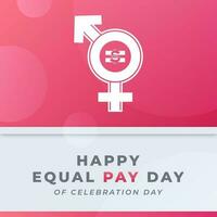 International Equal Pay Day Celebration Vector Design Illustration for Background, Poster, Banner, Advertising, Greeting Card