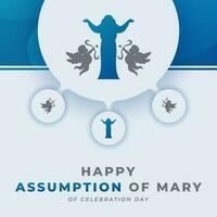 Assumption of Mary Celebration Vector Design Illustration for Background, Poster, Banner, Advertising, Greeting Card