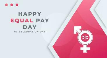 International Equal Pay Day Celebration Vector Design Illustration for Background, Poster, Banner, Advertising, Greeting Card