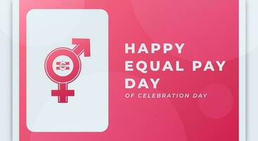 International Equal Pay Day Celebration Vector Design Illustration for Background, Poster, Banner, Advertising, Greeting Card