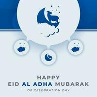 eid Alabama adha Mubarak celebracion vector diseño ilustración para fondo, póster, bandera, publicidad, saludo tarjeta