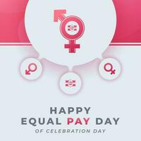 International Equal Pay Day Celebration Vector Design Illustration for Background, Poster, Banner, Advertising, Greeting Card