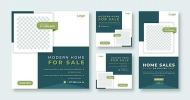 Home Rent Sale Social Media Post for Online Marketing Promotion Banner, Story and Web Internet Ads Flyer vector