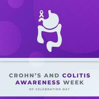 Crohn's and Colitis Awareness Week Celebration Vector Design Illustration for Background, Poster, Banner, Advertising, Greeting Card