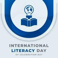 International Literacy Day Celebration Vector Design Illustration for Background, Poster, Banner, Advertising, Greeting Card