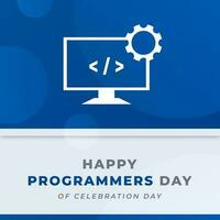 International Programmers Day Celebration Vector Design Illustration for Background, Poster, Banner, Advertising, Greeting Card