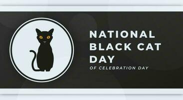 National Black Cat Day Celebration Vector Design Illustration for Background, Poster, Banner, Advertising, Greeting Card