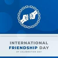 Happy Friendship Day Celebration Vector Design Illustration for Background, Poster, Banner, Advertising, Greeting Card