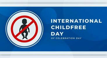 International Childfree Day Celebration Vector Design Illustration for Background, Poster, Banner, Advertising, Greeting Card