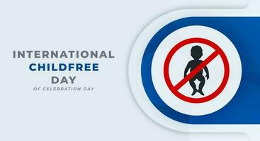 International Childfree Day Celebration Vector Design Illustration for Background, Poster, Banner, Advertising, Greeting Card