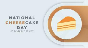 nacional tarta de queso día celebracion vector diseño ilustración para fondo, póster, bandera, publicidad, saludo tarjeta