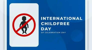 International Childfree Day Celebration Vector Design Illustration for Background, Poster, Banner, Advertising, Greeting Card