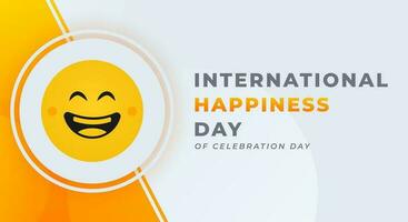 International Day of Happiness Celebration Vector Design Illustration for Background, Poster, Banner, Advertising, Greeting Card