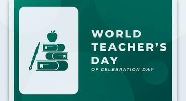 Happy Teacher's Day Celebration Vector Design Illustration for Background, Poster, Banner, Advertising, Greeting Card