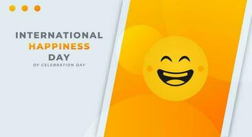 International Day of Happiness Celebration Vector Design Illustration for Background, Poster, Banner, Advertising, Greeting Card