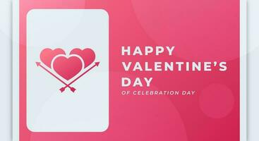 Happy Valentine Day Celebration Vector Design Illustration for Background, Poster, Banner, Advertising, Greeting Card