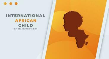 International African Child Day Celebration Vector Design Illustration for Background, Poster, Banner, Advertising, Greeting Card