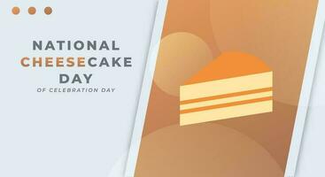 National Cheesecake Day Celebration Vector Design Illustration for Background, Poster, Banner, Advertising, Greeting Card