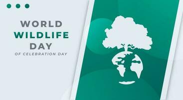 World Wildlife Day Celebration Vector Design Illustration for Background, Poster, Banner, Advertising, Greeting Card