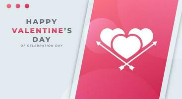 Happy Valentine Day Celebration Vector Design Illustration for Background, Poster, Banner, Advertising, Greeting Card