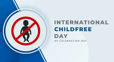 International Childfree Day Celebration Vector Design Illustration for Background, Poster, Banner, Advertising, Greeting Card